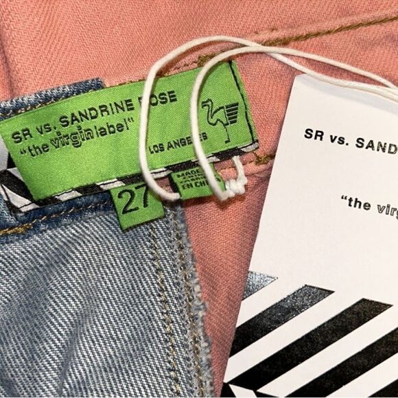 Sandrine Rose Color block Pink/Blue Denim
Lightweight Cotton Pants(Size 27) - Picture 7 of 10